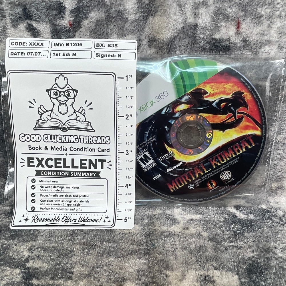 Mortal Kombat 9 Xbox 360 WB Games 2011 Fighting Game Disc Only